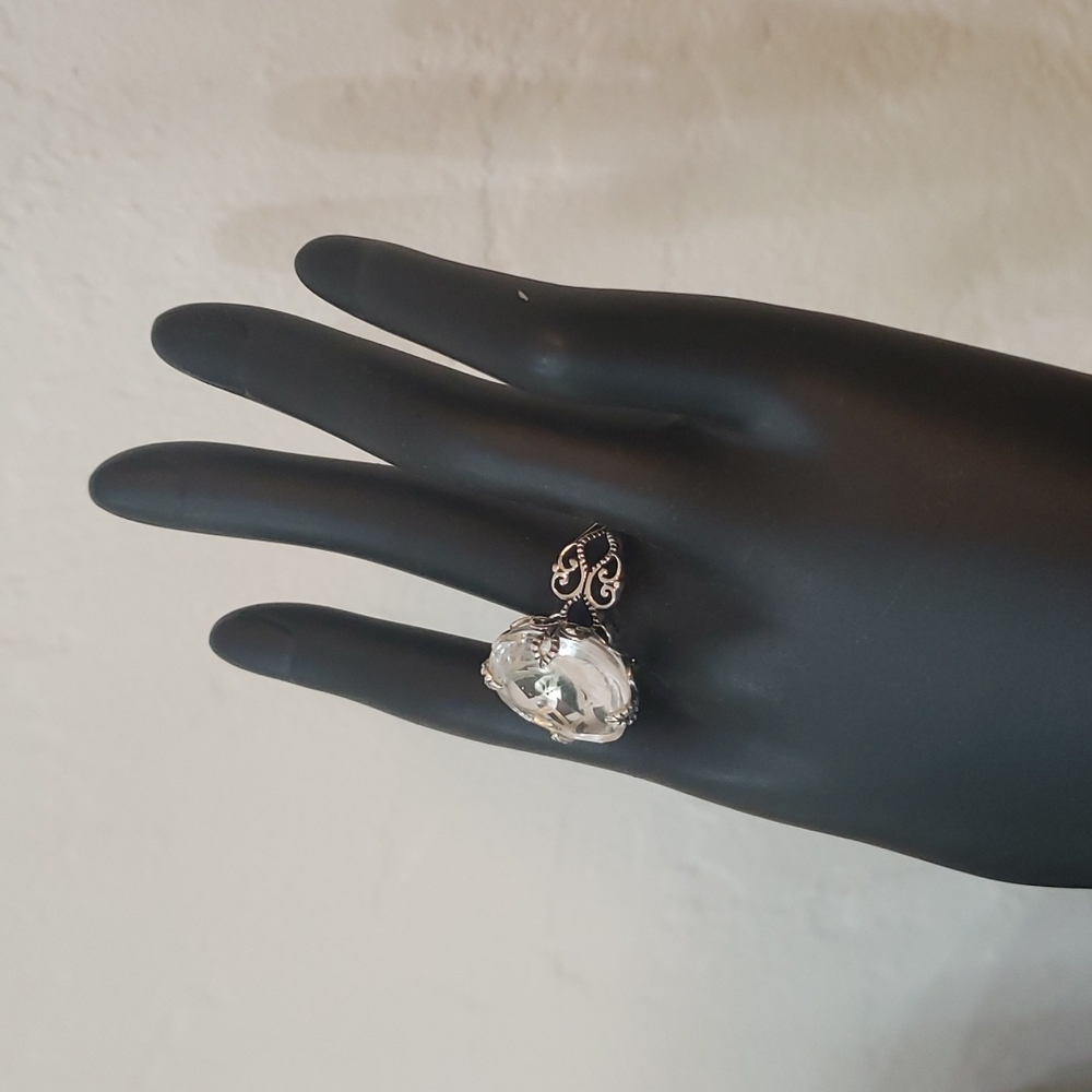 Silpada Filigree  Crystal Sterling Ring - Picture 2 of 13